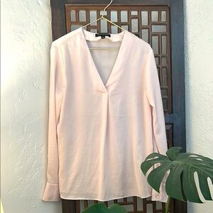 Banana Republic Light Pink V-Neck Blouse
